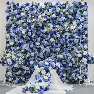 Blumenwand im Freien